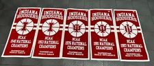 Indiana Hoosiers Basketball NCAA Championship Banners Full Set of 5