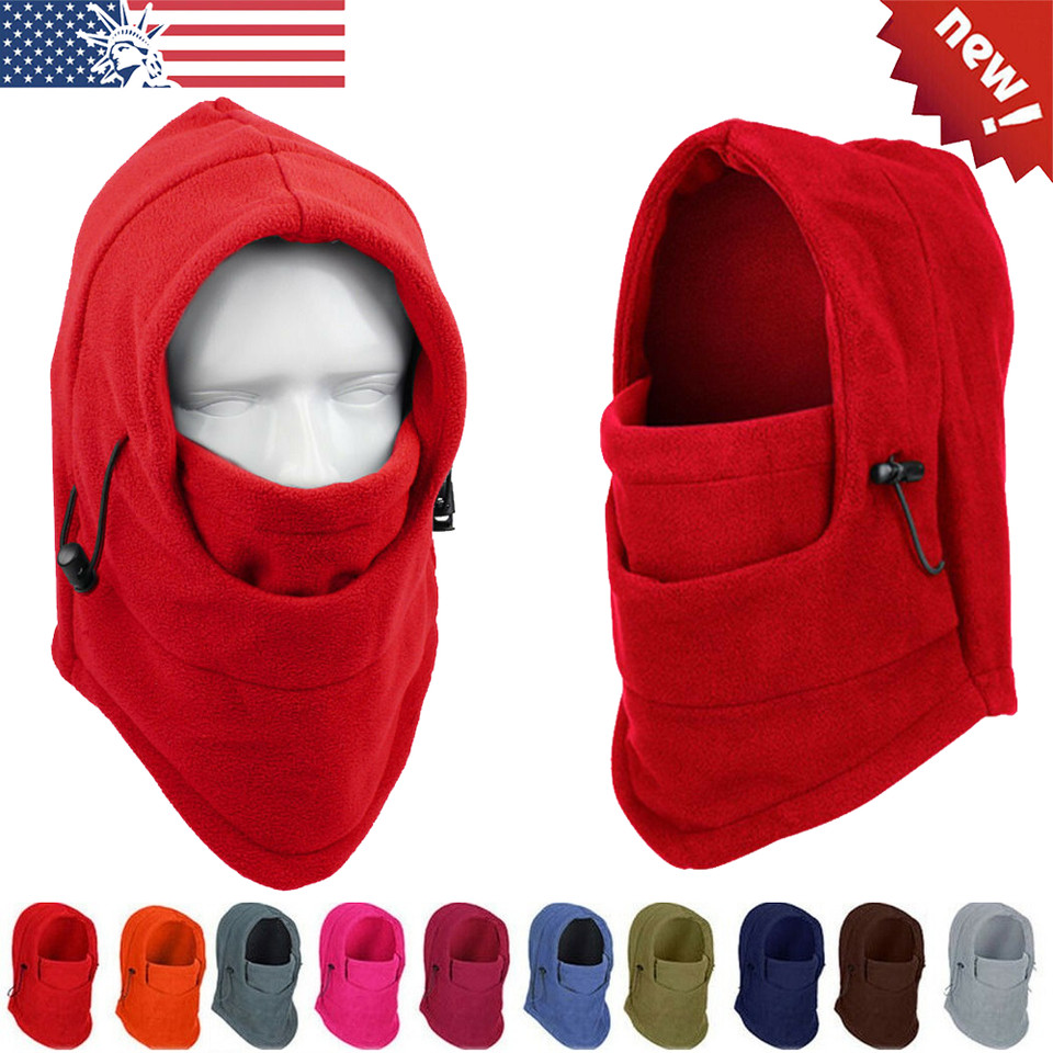 Balaclava Face Ski Mask Winter Thermal Fleece Hat Motorcycle Helmet Liner Hood