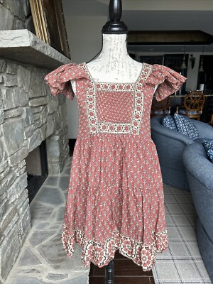 Sea New York Fernanda Flutter Sleeve Cotton Blush Mini Dress Size Small 