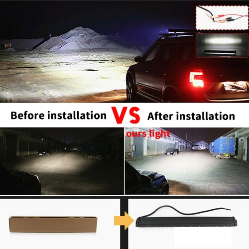 Ultra Slim 7" 13 20 25 32 38 45 50" inch Single Row LED Work Light Bar Car Truck - Picture 10 of 60