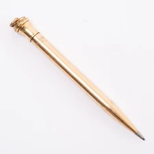 Vintage Wahl Eversharp Yellow Gold Filled Ring-Top Travel Pencil 4" Art Deco
