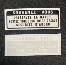 REMEMBER TANK DECAL  SOUVENEZ - VOUS  AUTOCOLLANT  PRESERVE NATURE