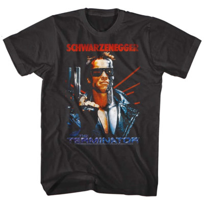 Terminator Arnold Schwarzenegger Movie Poster Men's T Shirt Black Iconic Legend