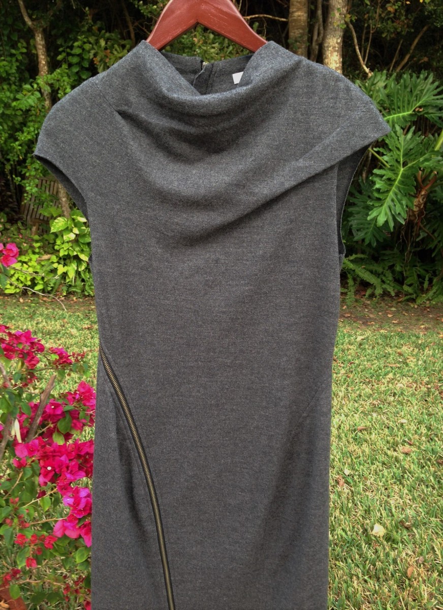 Robe Helmut Lang 'Sonar', Taille M, Couleur Charbon (gris) - Neuve Avec étiquettes, Coupe Fourreau