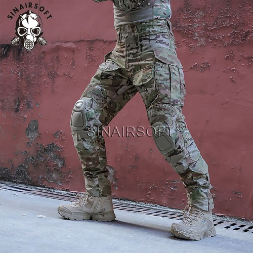 Taktisches Militär G3 Kampfhemd & Hose Knieschützer Uniform BDU Paintball Kleidung - Bild 13 von 14
