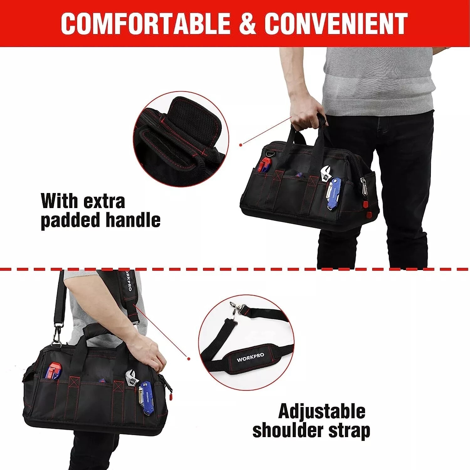 Bolsa De Herramientas Para Electricista Bolso Almacenamiento Resistente Desgaste