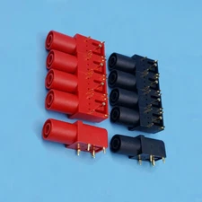 Right Angle PCB Banana Socket Gold-Plated 4mm Right Safety Jack Banana Socket