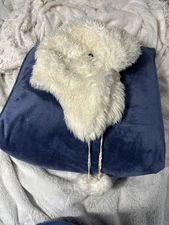 D and Y Fluffy Trapper Russian Hat With pom Poms Warm Snow winter  