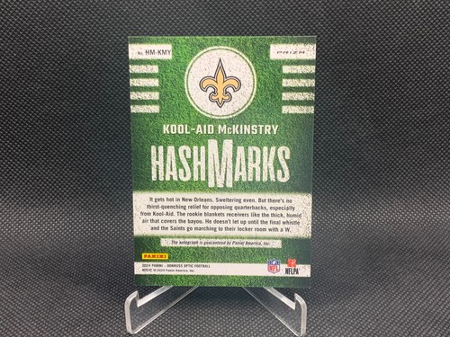 2024 Donruss Optic KOOK-AID McKINSTRY Auto Hashmarks RC #HM-KMY Saints - Picture 2 of 2
