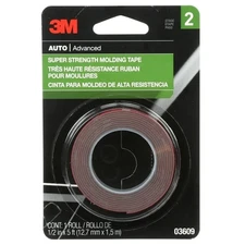 3M Automotive Super Strength Molding Tape, Double-Sided Adhesive, 1/2" x 5 ft, 1