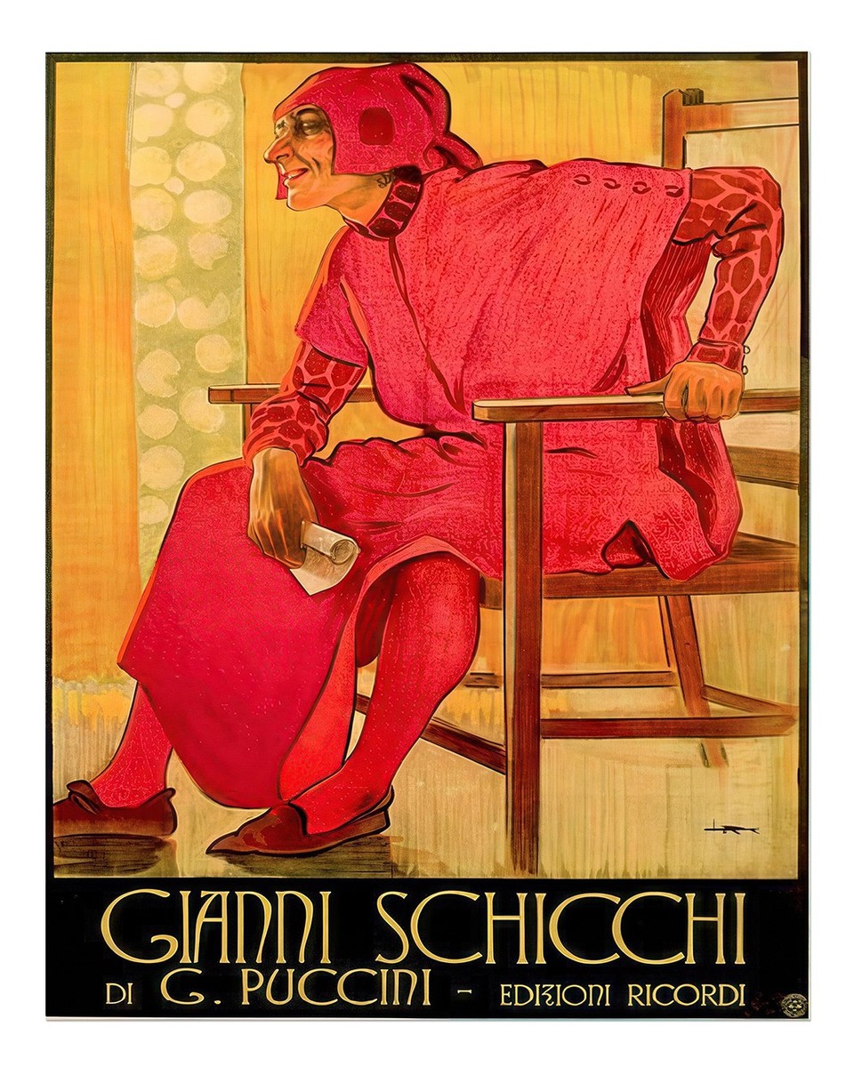 Vintage Opera Wall Art Poster - Gianni Schicchi by Puccini Home