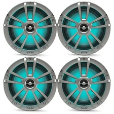 4 X Infinity 2-Way 6.5" Inch 225 Watt Marine Boat Yacht Coaxial LED Speakers