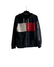 Tommy Hilfiger Sport Women's Full-zip Colorblock Hoodie Size Large Blue