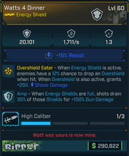 Borderlands 4 OP⭐  WATTS 4 DINNER SHIELD⭐150% AMP ⭐ PC/XBOX/PS4/PS