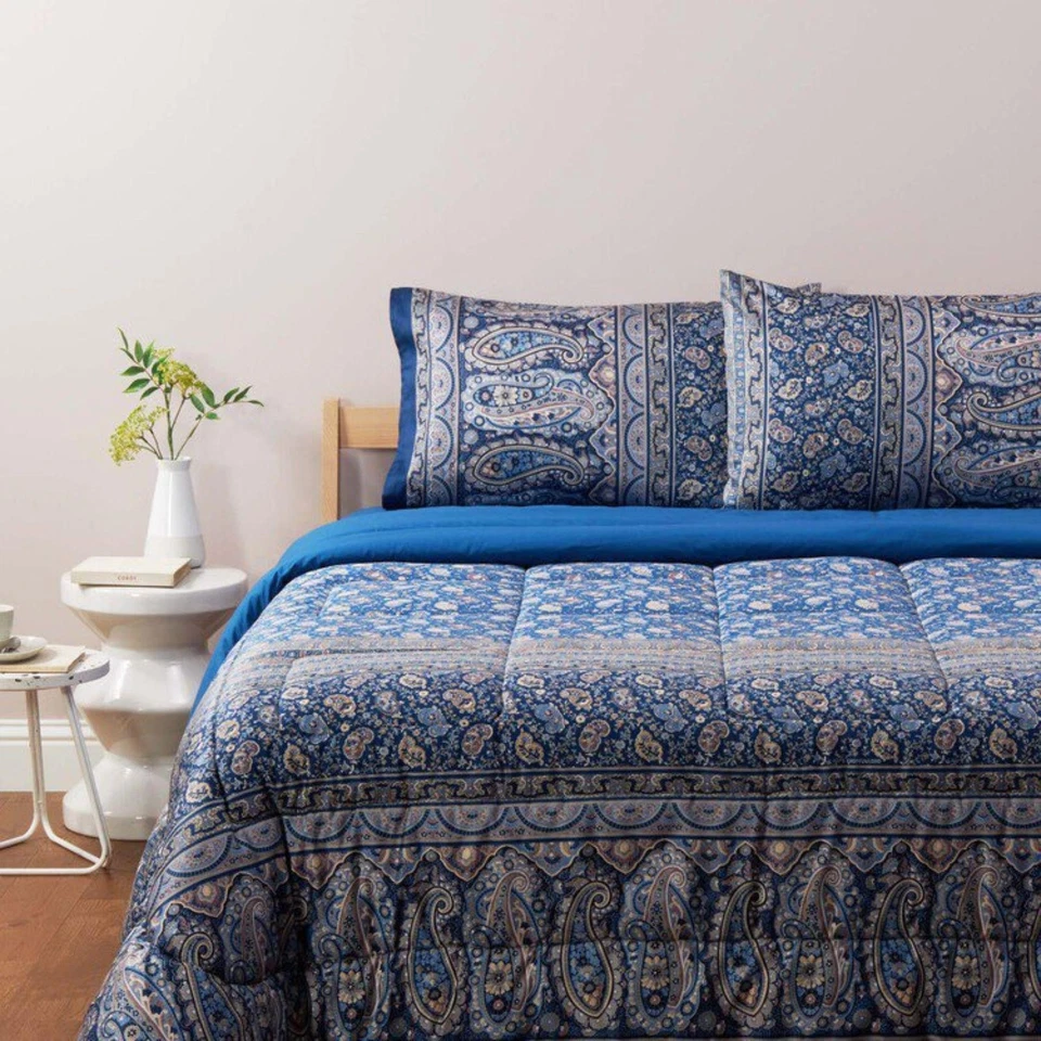 Trapunta matrimoniale piumone invernale Bassetti Granfoulard Imperia blu - Immagine 4 di 4