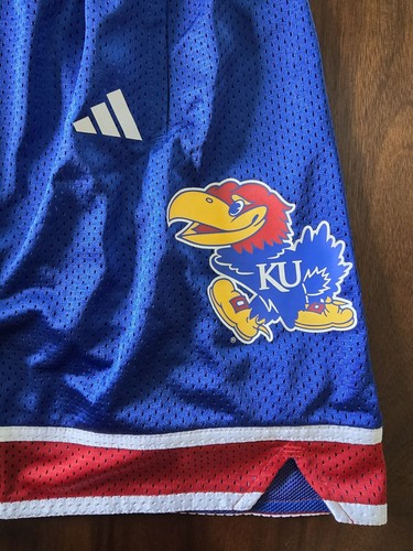 adidas Kansas Jayhawks Swingman Replica Basketball Shorts Royal Color Size Large - Picture 2 of 8