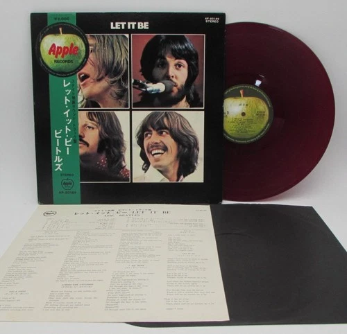 The Beatles Let It Be W/Obi Japan Red Vinyl LP AP80189 S1651