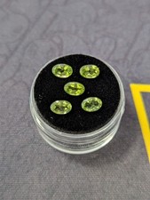 2.79 TCW Natural Green Peridot Lot 5 Pcs 6x4mm Calibrated Oval Faceted Gems
