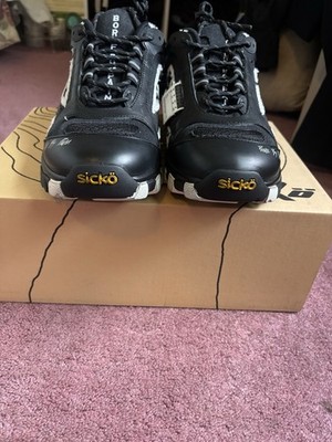 Sicko Men's Low Top Lace-Up Athletic Sneakers Black/White Rubber Outsole