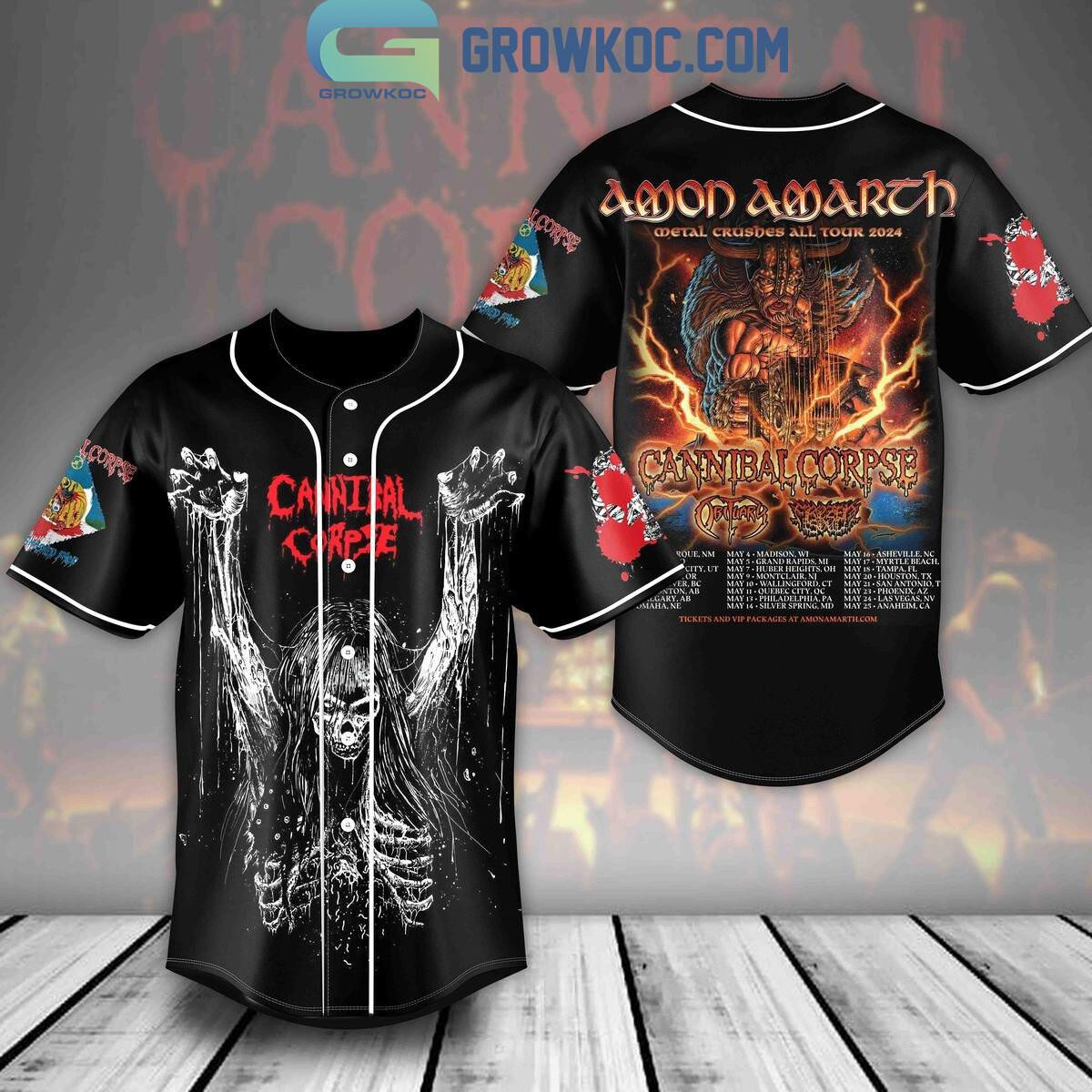 Cannibal Corpse Baseball Jersey -3D for fan, HOT gift 3d, Jersey hot