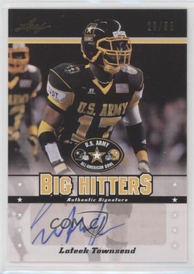 2011 Leaf US Army All-American Bowl Big Hitters 23/50 Lateek Townsend Auto 0b2