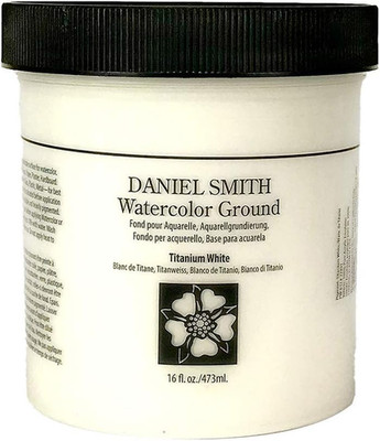 DANIEL SMITH Watercolor Ground 16Oz Jar, Titanium White, 284055001 , Beige