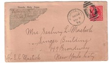 1899 Alameda Daily Argus California Advertising Cover to NYC