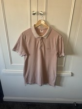 Levi's Men's Salmon Short Sleeved Standard Fit Polo Shirt, UK Size L Pit 21 L29  