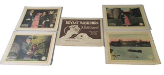 5 Orig Lobby Cards BRYANT WASHBURN 1920 'A FULL HOUSE' & 1921 'ROAD TO LONDON'