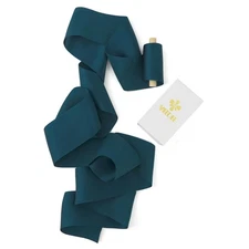 MEEDEE Spruce 2" Dark Green Pure Silk Ribbon, 5 Yards - Crafts, Decor, Floral