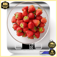 KüChenwaage Digital 10Kg Edelstahl LCD Display FlüSsigkeitsmessung 1G