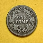 1898 Barber Dime. 90% Silver. Good Condition. Charity Auction/Animal Shelter. — photo 2