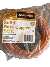 Cerrowire 8 AWG Solid Bare Copper Wire 50 Fee...
