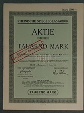 36 X Rheinische Spiegelglasfabrik 1922 1000 Mark