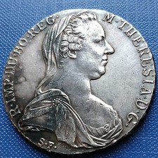 MONETA REGNO V.E.III ROMA,TALLERO MARIA TERESA 1780 AG 835/28,12 GRAMMI,QFDC-FDC