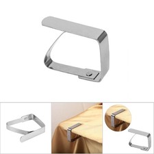 (Pack Of 4 Silver)-Duty Tablecloth Clamp Set &ndash; Rustproof Metal Grip For