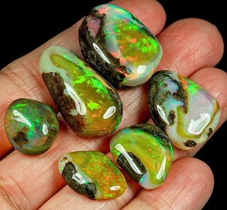 64.5Ct African Polished Crystal Opal Cab Specimen for Bracelet PYCB111