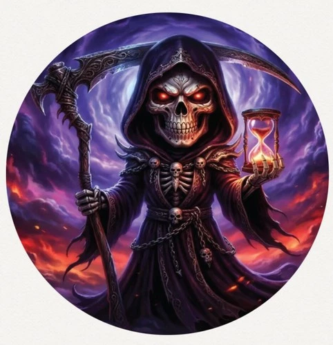 Hayleybug 1/2 oz Time in his Grasp Reaper silver round w/ COA POP 15