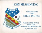 USS Stein DE 1065 Commissioning Ceremony Program 1972 — photo 1