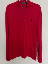 Polo Ralph Lauren 1/4 Quarter Zip Pullover Sweater Men's XXL Red Mock Neck