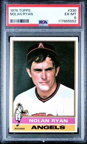 1976 TOPPS #330 NOLAN RYAN PSA 6 ANGELS HOF VINTAGE