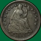 1853 Arrows Seated Liberty Half Dime Extremely Fine XF Coin #35329