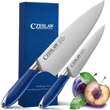 Chef Knife 2pcs, 8" Chef's Knife & 5" kitchen knives, Razor Sharp Professiona...