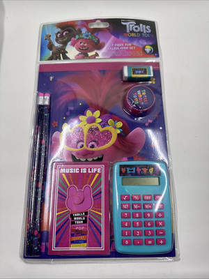 TROLLS WORLD TOUR 7-Pc. Back-to-School Stationery & Calculator Supplies Set