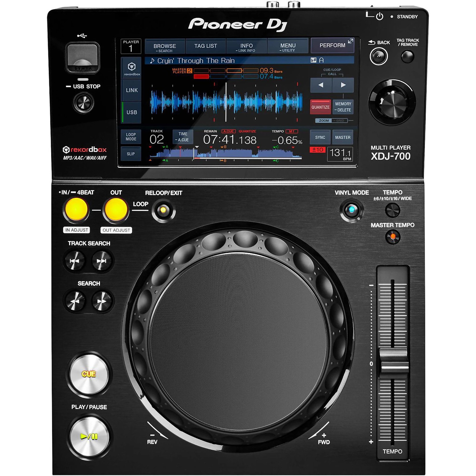 Компактная цифровая дека для диджеев Pioneer DJ XDJ-700 с несколькими плеерами 136490₽