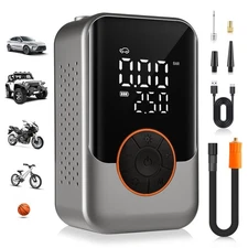 Tire Inflator Portable Air Compressor Cordless, 150 PSI Car Tires Air Pump, M...
