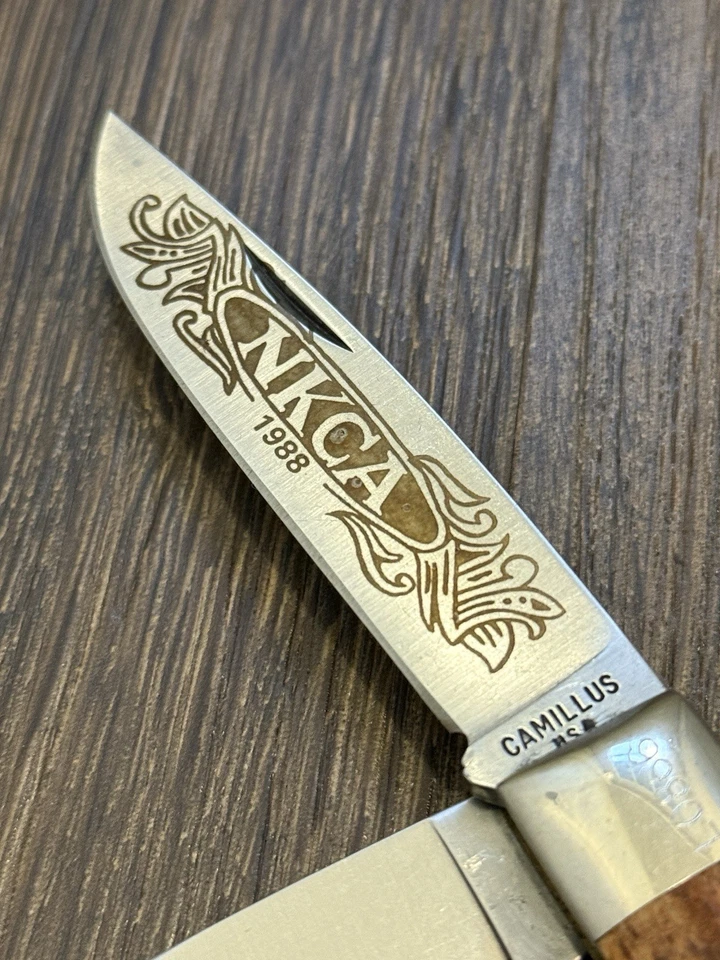 Camillus 1988 年 NKCA 夹具骨巨型捕手口袋刀,限量版 #L0866 — 第 2/4 张图片