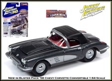 Johnny Lightning New 58 Chevy Corvette Convertible 164th Diecast Car Jlmc021a