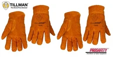 2 PR. Tillman Cold Weather Leather Lined Heavy Duty Winter Insulated Work Gloves
