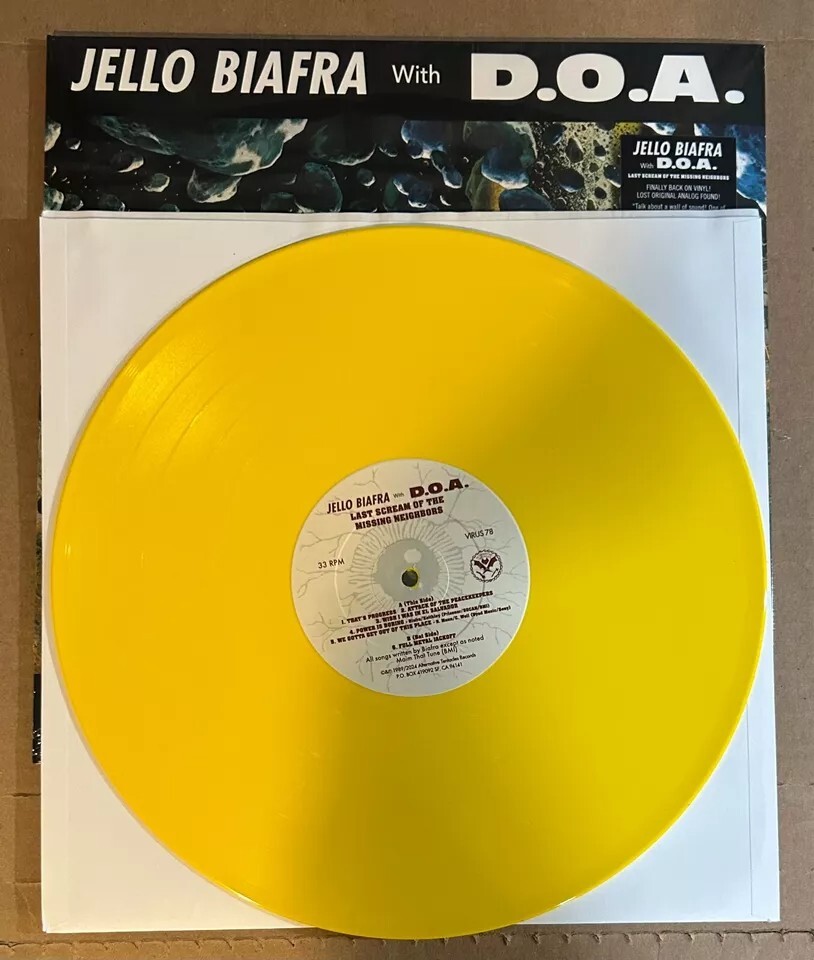 Jello Biafra With DOA Last Scream of the Missing Neighbors YELLOW